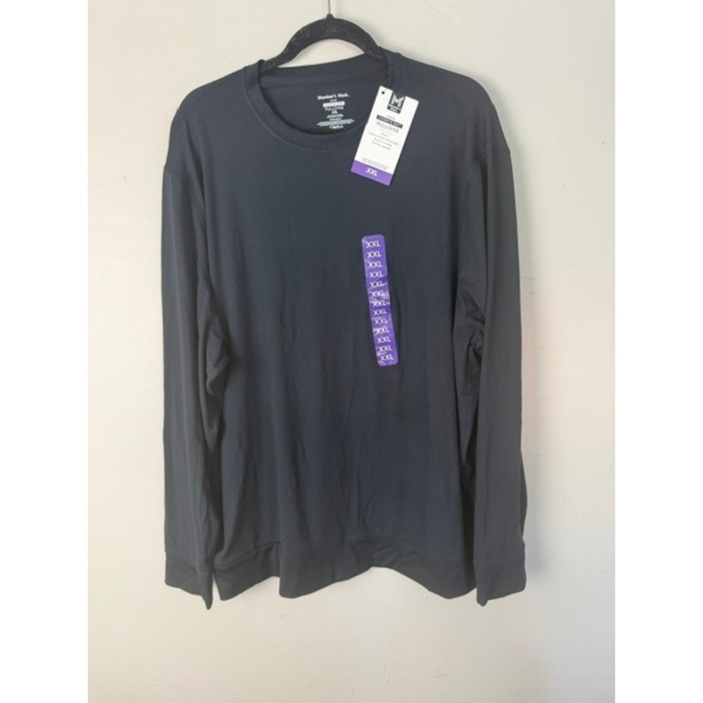 Members Mark Favorite Soft Pullover Navy Blue Long Sleeve Crew Neck XXL NWT